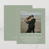 Minimale uitnodiging tot inschrijving op het huwel (Voorkant / Achterkant)