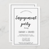 Minimale uitnodiging tot Verloving voor kalligrafi (Voorkant / Achterkant)