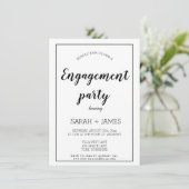 Minimale uitnodiging tot Verloving voor kalligrafi (Staand voorkant)