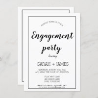 Minimale uitnodiging tot Verloving voor kalligrafi