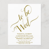 Minimale uitnodiging tot weduwschap met Gold en Wh (Voorkant)