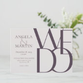 Minimale uitnodiging tot weduwschap tussen Eggplan (Staand voorkant)