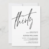 Minimale uitnodiging van 30e verjaardag (Voorkant)