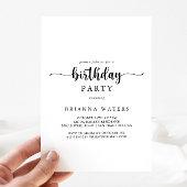 Minimale uitnodiging van de Birthday Party voor ka