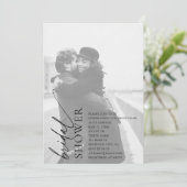 Minimale uitnodiging van de Bridal van het Manuscr (Staand voorkant)