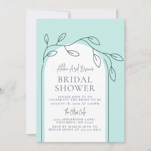 Minimale Uitnodiging van de Bridal van het Manuscr (Voorkant)