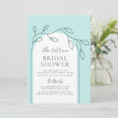 Minimale Uitnodiging van de Bridal van het Manuscr (Staand voorkant)