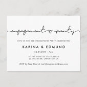 Minimale uitnodiging van de moderne verlovingspart (Voorkant)