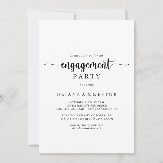 Minimale uitnodiging van de Partij van de Overeenk (Voorkant)