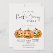 Minimale uitnodiging van de Pumpkin Carving Party (Voorkant)
