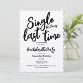 Minimale uitnodiging van Kraft Bachelorette (Staand voorkant)