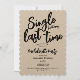 Minimale uitnodiging van Kraft Bachelorette