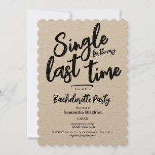 Minimale uitnodiging van Kraft Bachelorette