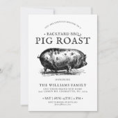 Minimale uitnodiging van Pig Roast BBQ van de Part (Voorkant)