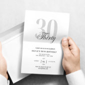 Minimale uitnodiging voor 30e verjaardag van legan