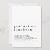 Minimale uitnodiging voor Afstuderen Luncheon (Voorkant)