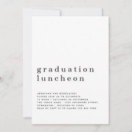 Minimale uitnodiging voor Afstuderen Luncheon