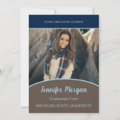 Minimale uitnodiging voor Afstuderen van Classy Ph (Voorkant)