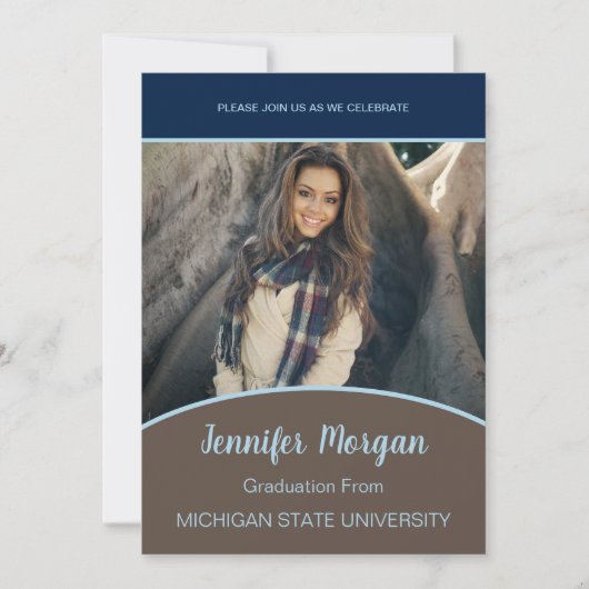 Minimale uitnodiging voor Afstuderen van Classy Ph (Voorkant)