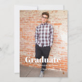 Minimale uitnodiging voor afstuderen van script (Voorkant)