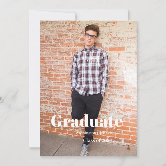 Minimale uitnodiging voor afstuderen van script (Voorkant)