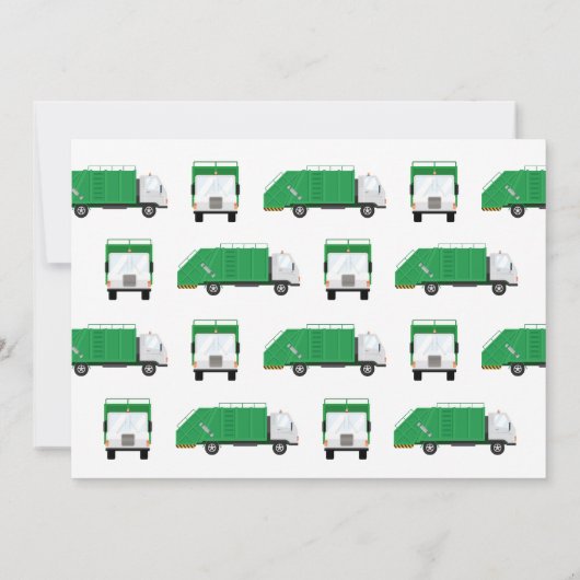 Minimale uitnodiging voor afvaltransport op zaterd (Achterkant)