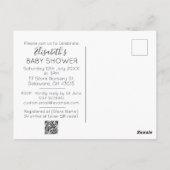 Minimale uitnodiging voor Baby shower Cute Stork U (Achterkant)