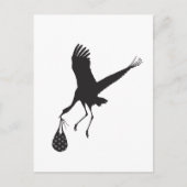 Minimale uitnodiging voor Baby shower Cute Stork U (Voorkant)