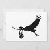 Minimale uitnodiging voor Baby shower Cute Stork U (Voorkant)