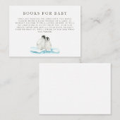 Minimale uitnodiging voor Baby shower in het Arcti Informatiekaartje (Voorkant / Achterkant)