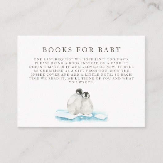 Minimale uitnodiging voor Baby shower in het Arcti Informatiekaartje (Voorkant)