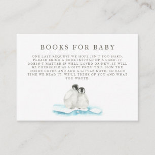 Minimale uitnodiging voor Baby shower in het Arcti Informatiekaartje