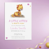Minimale uitnodiging voor Baby shower van Kitten P