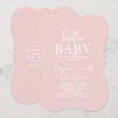 Minimale uitnodiging voor Baby showers (Voorkant / Achterkant)