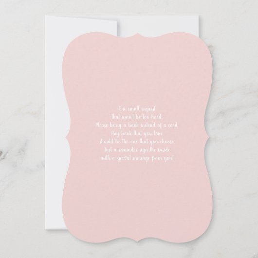 Minimale uitnodiging voor Baby showers (Achterkant)