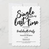 Minimale uitnodiging voor Bachelorette (Voorkant)