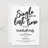 Minimale uitnodiging voor Bachelorette (Voorkant)