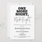 Minimale uitnodiging voor Bachelorette (Voorkant)