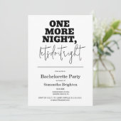 Minimale uitnodiging voor Bachelorette (Staand voorkant)