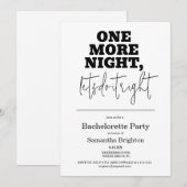 Minimale uitnodiging voor Bachelorette (Voorkant / Achterkant)