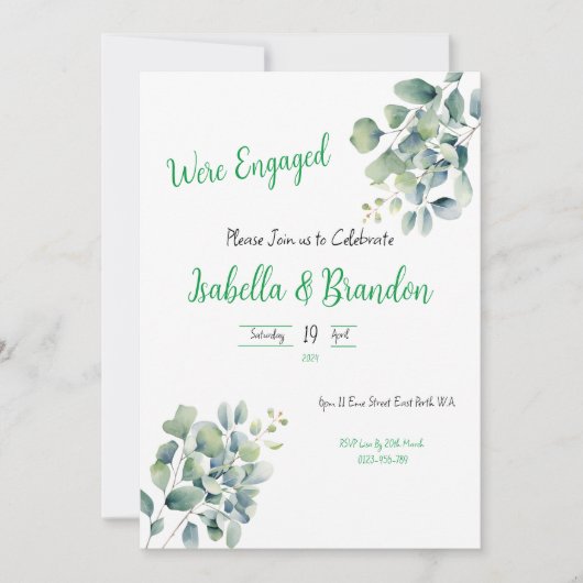 Minimale Uitnodiging voor Bladerrijke Deelname (Voorkant)