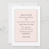 Minimale uitnodiging voor Blush Color Block (Voorkant)