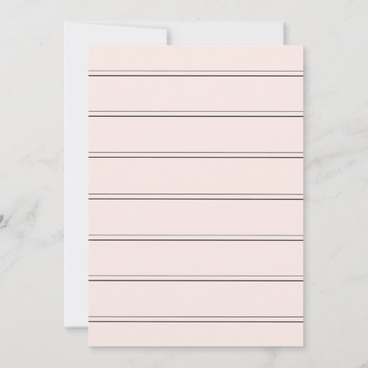 Minimale uitnodiging voor Blush Color Block (Achterkant)