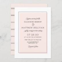 Minimale uitnodiging voor Blush Color Block