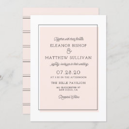 Minimale uitnodiging voor Blush Color Block