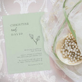 Minimale uitnodiging voor Bohemian Sage Wedding