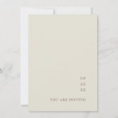 Minimale uitnodiging voor Bohemian Wedding (Achterkant)