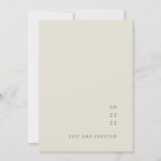 Minimale uitnodiging voor Bohemian Wedding (Achterkant)