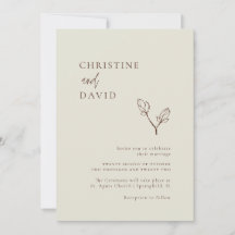 Minimale uitnodiging voor Bohemian Wedding