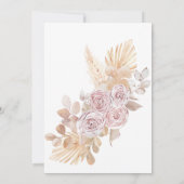 Minimale uitnodiging voor Boho Pink Arch 1e verjaa (Achterkant)